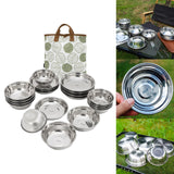 Maxbell 20Pcs Camping Tableware Plates Bowls Set for Home Backpacking Outdoor Dining