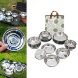 Maxbell 20Pcs Camping Tableware Plates Bowls Set for Home Backpacking Outdoor Dining