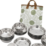 Maxbell 20Pcs Camping Tableware Plates Bowls Set for Home Backpacking Outdoor Dining