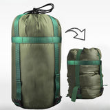 Maxbell Compression Sack for Sleeping Bag 7.09inchx14.96inch for Backpacking Camping Green