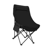 Maxbell Folding Chair Scratch Resistant with Handle Seat for Hiking Garden Household black