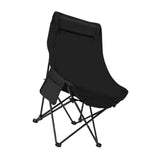 Maxbell Folding Chair Scratch Resistant with Handle Seat for Hiking Garden Household black