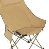 Maxbell Folding Chair Scratch Resistant with Handle Seat for Hiking Garden Household khaki