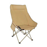 Maxbell Folding Chair Scratch Resistant with Handle Seat for Hiking Garden Household khaki