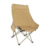 Maxbell Folding Chair Scratch Resistant with Handle Seat for Hiking Garden Household khaki