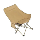 Maxbell Folding Chair Scratch Resistant with Handle Seat for Hiking Garden Household khaki