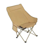 Maxbell Folding Chair Scratch Resistant with Handle Seat for Hiking Garden Household khaki