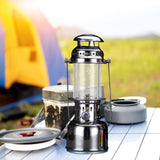 Maxbell Camping Gas Lantern Hanging or Desktop Outdoor Light for Garden Patio Hiking Silver