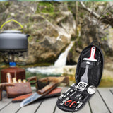 Maxbell Camping Kitchen Cooking Utensils Set Outdoor Kitchenware for Grilling Hiking 9PCS
