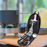 Maxbell Camping Kitchen Cooking Utensils Set Outdoor Kitchenware for Grilling Hiking 9PCS