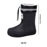 Maxbell Rain Boots Solid Anti-slip Multipurpose Women's for Farming Angling Domestic B