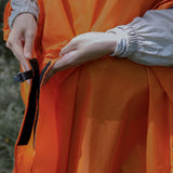 Maxbell Rain Poncho with Hood Portable Rainwear Raincoat for Outdoor Camping Fishing Orange Sleeveless