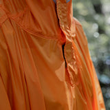 Maxbell Rain Poncho with Hood Portable Rainwear Raincoat for Outdoor Camping Fishing Orange Sleeveless