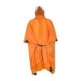 Maxbell Rain Poncho with Hood Portable Rainwear Raincoat for Outdoor Camping Fishing Orange Sleeveless