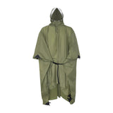 Maxbell Rain Poncho with Hood Portable Rainwear Raincoat for Outdoor Camping Fishing Green Sleeveless