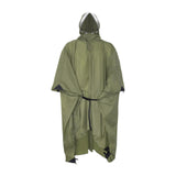 Maxbell Rain Poncho with Hood Portable Rainwear Raincoat for Outdoor Camping Fishing Green Sleeveless