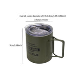 Maxbell Camping Mug Double Wall Vacuum Insulated Rustproof Reusable 11oz Camping Cup Green