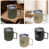Maxbell Camping Mug Double Wall Vacuum Insulated Rustproof Reusable 11oz Camping Cup Green