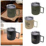 Maxbell Camping Mug Double Wall Vacuum Insulated Rustproof Reusable 11oz Camping Cup Green