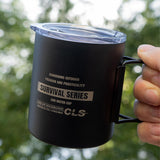 Maxbell Camping Mug Double Wall Vacuum Insulated Rustproof Reusable 11oz Camping Cup Green