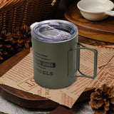 Maxbell Camping Mug Double Wall Vacuum Insulated Rustproof Reusable 11oz Camping Cup Green