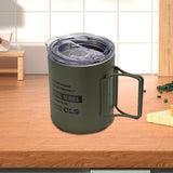 Maxbell Camping Mug Double Wall Vacuum Insulated Rustproof Reusable 11oz Camping Cup Green