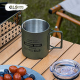 Maxbell Camping Mug Double Wall Vacuum Insulated Rustproof Reusable 11oz Camping Cup Green
