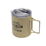 Maxbell Camping Mug Double Wall Vacuum Insulated Rustproof Reusable 11oz Camping Cup Khaki