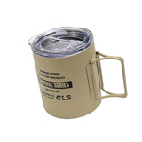 Maxbell Camping Mug Double Wall Vacuum Insulated Rustproof Reusable 11oz Camping Cup Khaki