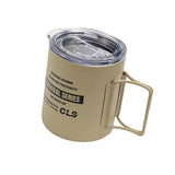 Maxbell Camping Mug Double Wall Vacuum Insulated Rustproof Reusable 11oz Camping Cup Khaki
