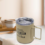 Maxbell Camping Mug Double Wall Vacuum Insulated Rustproof Reusable 11oz Camping Cup Khaki