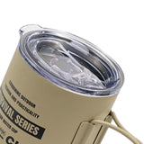Maxbell Camping Mug Double Wall Vacuum Insulated Rustproof Reusable 11oz Camping Cup Khaki