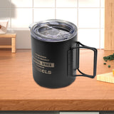 Maxbell Camping Mug Double Wall Vacuum Insulated Rustproof Reusable 11oz Camping Cup Black