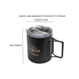 Maxbell Camping Mug Double Wall Vacuum Insulated Rustproof Reusable 11oz Camping Cup Black