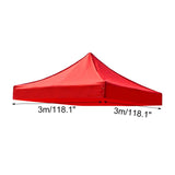 Maxbell Tent Top Cover Shelter Waterproof Canopy Cover Only for Summer Outdoor Beach 300x300cm red