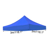 Maxbell Tent Top Cover Shelter Waterproof Canopy Cover Only for Summer Outdoor Beach 300x300cm blue