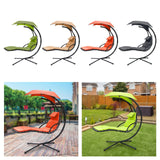 Maxbell Outdoor Hanging Lounge Chair Shade Chair with Umbrella for Yard Deck Outside Green