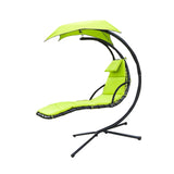 Maxbell Outdoor Hanging Lounge Chair Shade Chair with Umbrella for Yard Deck Outside Green