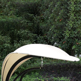 Maxbell Outdoor Hanging Lounge Chair Shade Chair with Umbrella for Yard Deck Outside Khaki