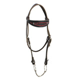 Maxbell Horse Bridle with Reins PU Leather Western Saddles Harness Horse Riding Rope Black