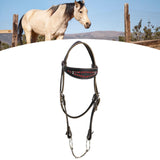 Maxbell Horse Bridle with Reins PU Leather Western Saddles Harness Horse Riding Rope Black