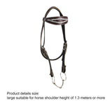 Maxbell Horse Bridle with Reins PU Leather Western Saddles Harness Horse Riding Rope Brown
