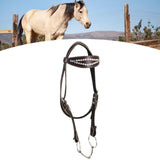 Maxbell Horse Bridle with Reins PU Leather Western Saddles Harness Horse Riding Rope Brown