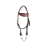 Maxbell Horse Bridle with Reins PU Leather Western Saddles Harness Horse Riding Rope Red
