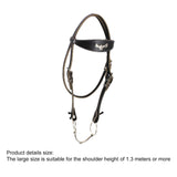 Maxbell Horse Bridle with Rein Sturdy Harness Horse Riding Rope Equestrian Equipment Black