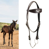 Maxbell Horse Bridle with Rein Sturdy Harness Horse Riding Rope Equestrian Equipment Brown
