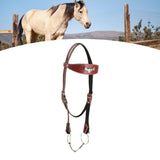 Maxbell Horse Bridle with Rein Sturdy Harness Horse Riding Rope Equestrian Equipment Red