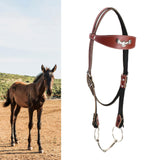 Maxbell Horse Bridle with Rein Sturdy Harness Horse Riding Rope Equestrian Equipment Red