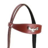 Maxbell Horse Bridle with Rein Sturdy Harness Horse Riding Rope Equestrian Equipment Red