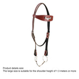 Maxbell Horse Bridle with Rein Sturdy Harness Horse Riding Rope Equestrian Equipment Red